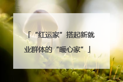 “红运家”搭起新就业群体的“暖心家”